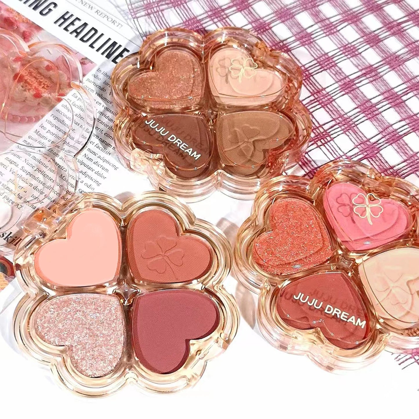 لوحة ظلال العيون دريم لاكي كلوفر من جوجو، 4 ألوان - ألوان مطفية ولامعة ومقاومة للماء