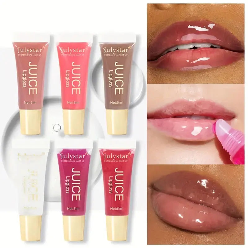 Aceite labial en gelatina Crystal Clear de Julystar: brillo labial hidratante y suavizante con aroma afrutado.