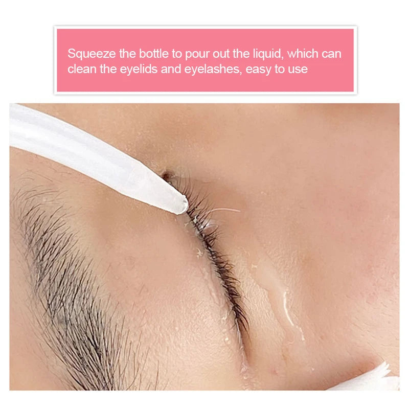 YASHICORAL 250/500ml Eyelash Cleaning Bottle – Curved Spout Lash & Brow Rinse Tool