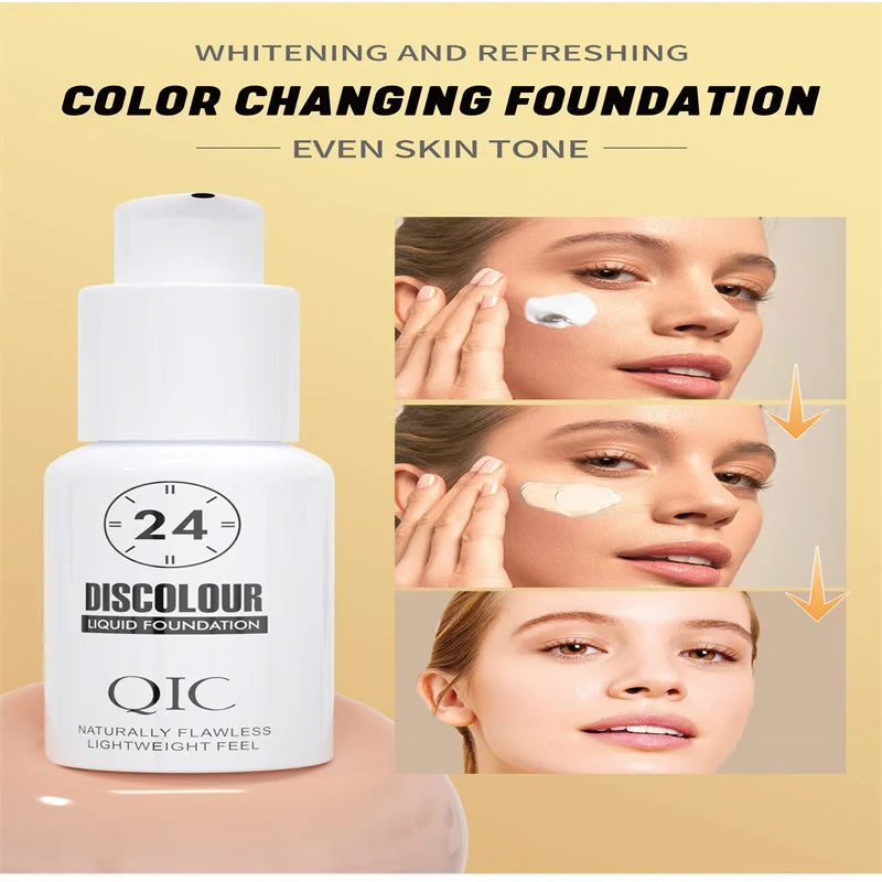 QIC Magic Color Changing Foundation – Long-Lasting, Hydrating, Matte Finish