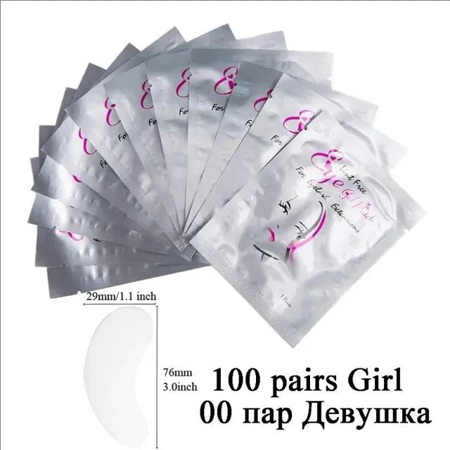 100 زوج من لاصقات جل تحت العين من JPNPL MJ - وسادات تمديد الرموش للرموش الاصطناعية