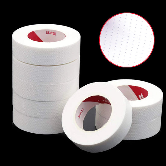 FOEONCO 2/3 Rolls Japanese Eyelash Extension Tape – Lint-Free, Breathable & Gentle