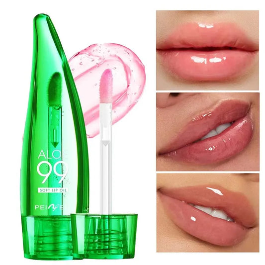 Bálsamo labial LuxuryGlow con 99 % de aloe vera que cambia de color: hidratante y nutritivo.