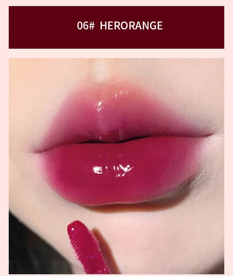 Brillo labial HERORANGE Glass Water | Hidratante, voluminizador y de larga duración