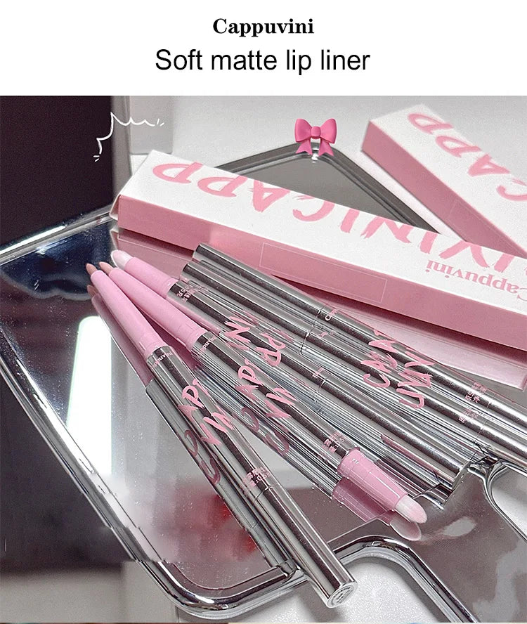 Cappuvini Nude Lip Liner with Brush – Long Lasting Matte Finish by Cappuvini