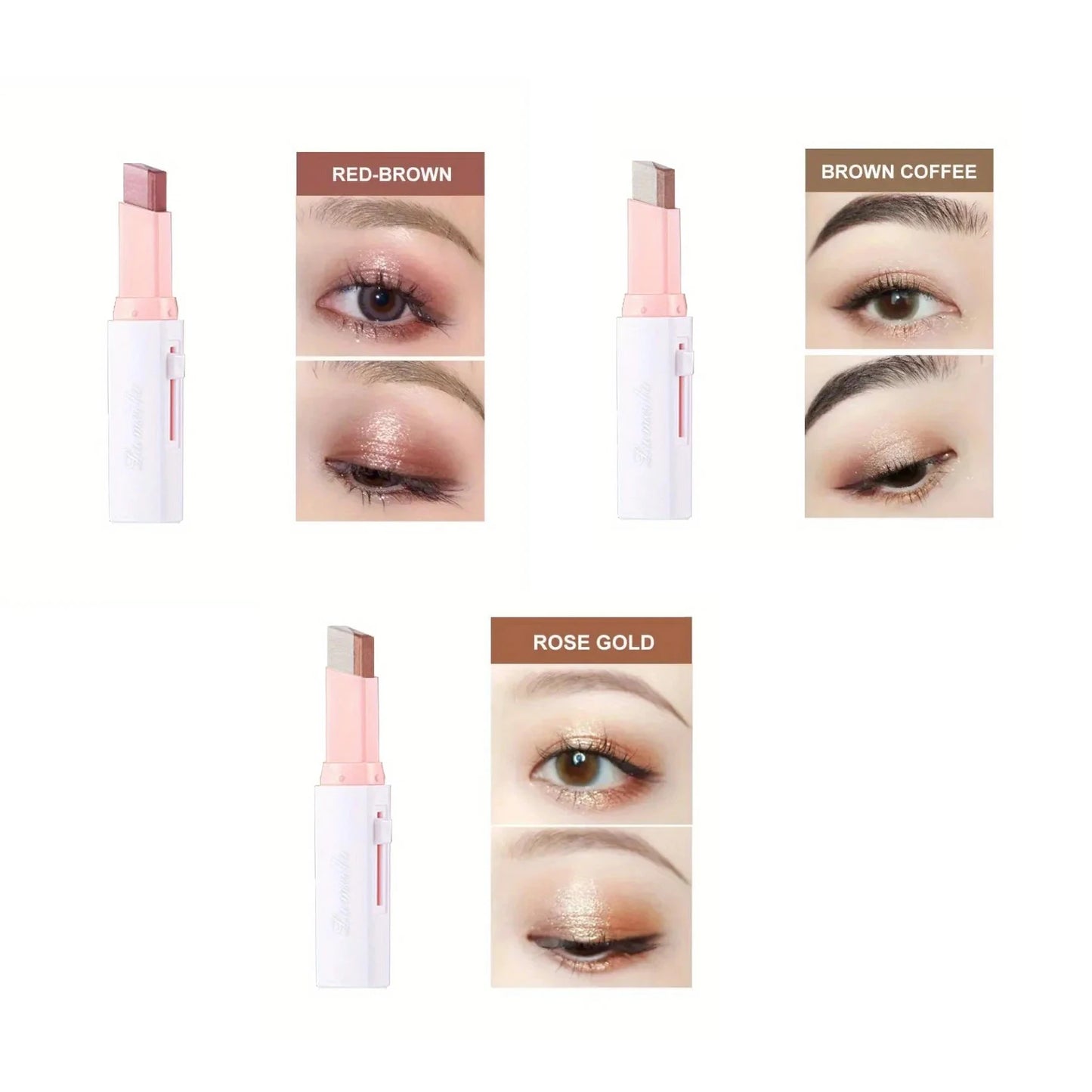 Sombra de ojos en barra LuxuryGlow Two-Tone Gradient: look 3D natural, sin manchas