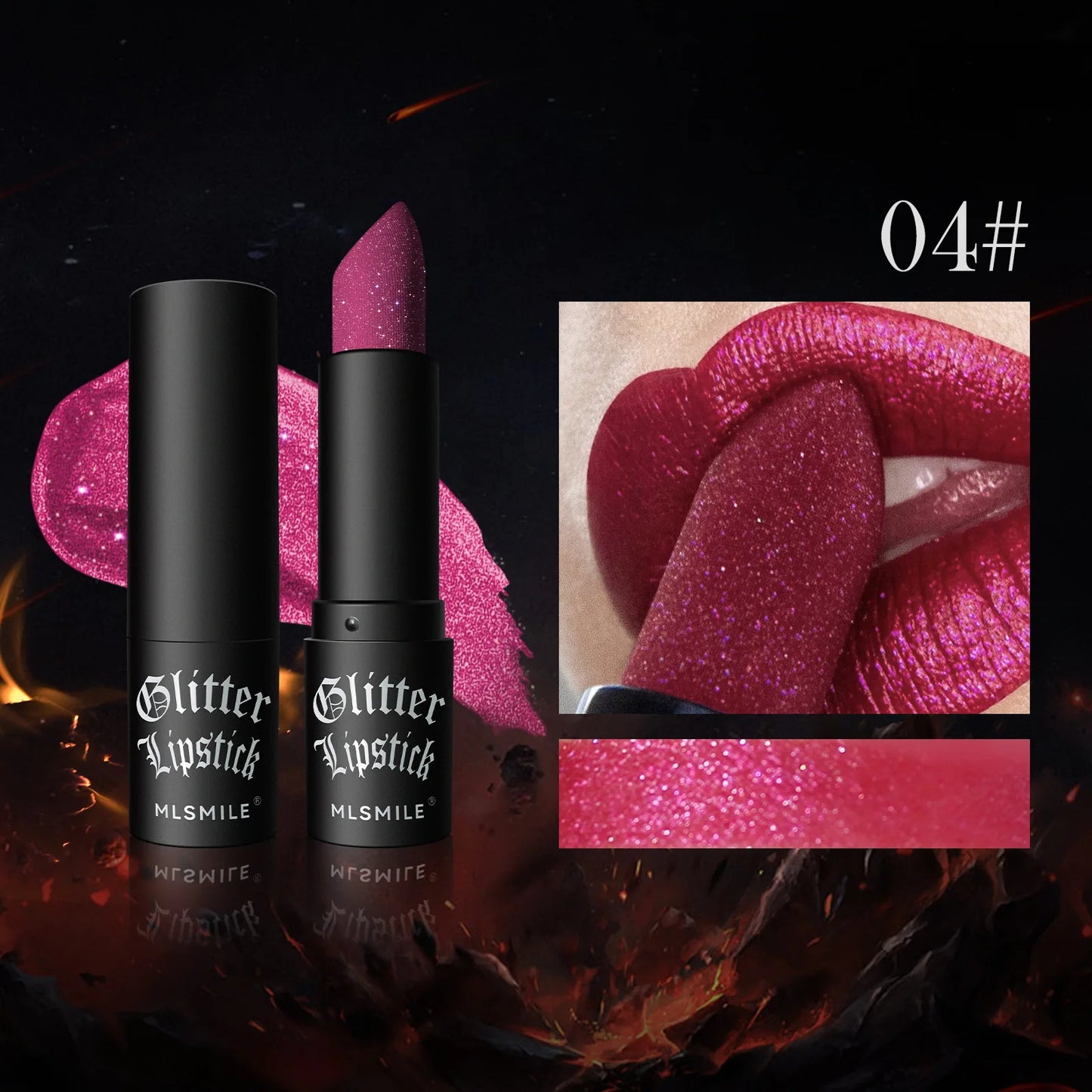 Lápiz labial mate MLSMILE: duradero, antiadherente, colores vibrantes para Halloween