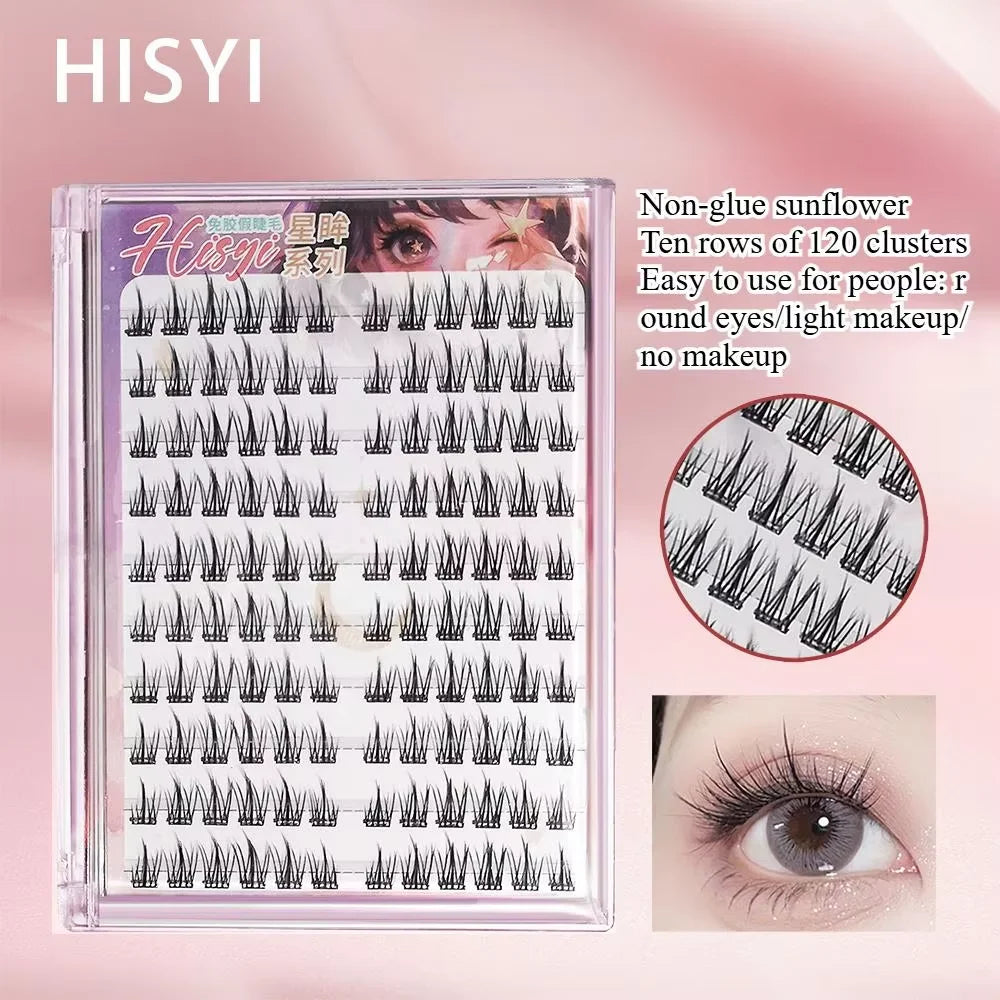 LuxuryGlow Self-Adhesive 3D Cluster Lashes – Glue-Free, Volumizing, Waterproof