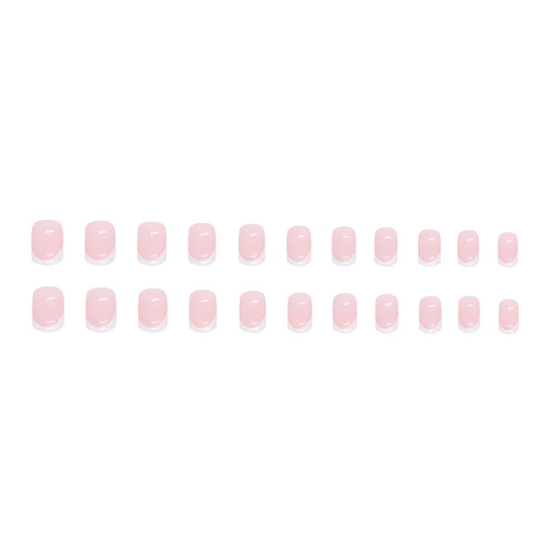 LuxuryGlow 24-Piece Short Square Press-On Nails Kit – Acrylic Fake Nails with Glue & File