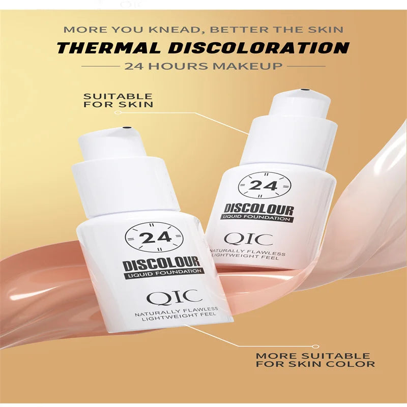 QIC Magic Color Changing Foundation – Long-Lasting, Hydrating, Matte Finish