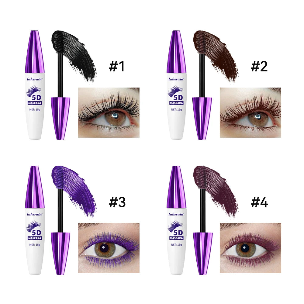 ibcccndc 5D Waterproof Fiber Mascara – Lengthening, Volumizing & Curling