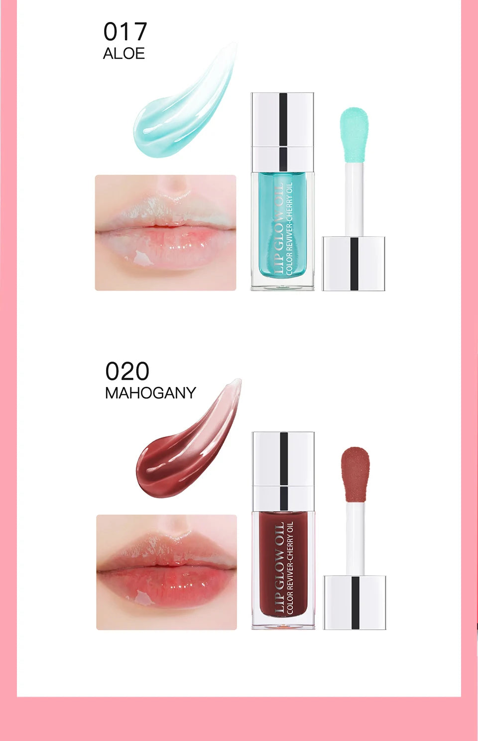 Bálsamo labial hidratante ibcccndc con aceite y brillo labial – Bálsamo labial hidratante y voluminizador con semillas de cereza