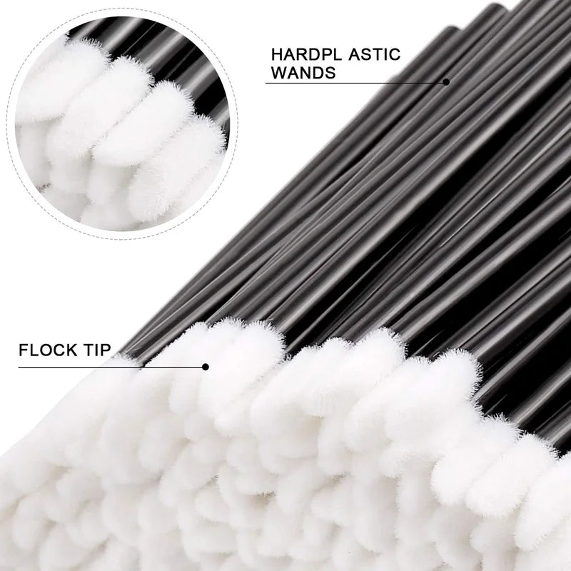 LuxuryGlow 100 Pcs Disposable Lip Applicators — Lint-Free Lipstick Tester Wands