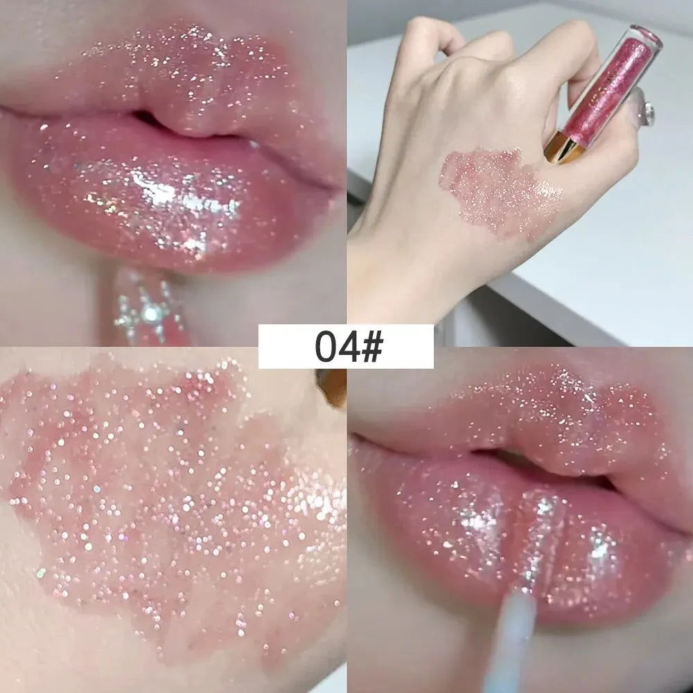 Brillo labial brillante SHAQINUO: hidratante, con un brillo intenso y un brillo sutil.