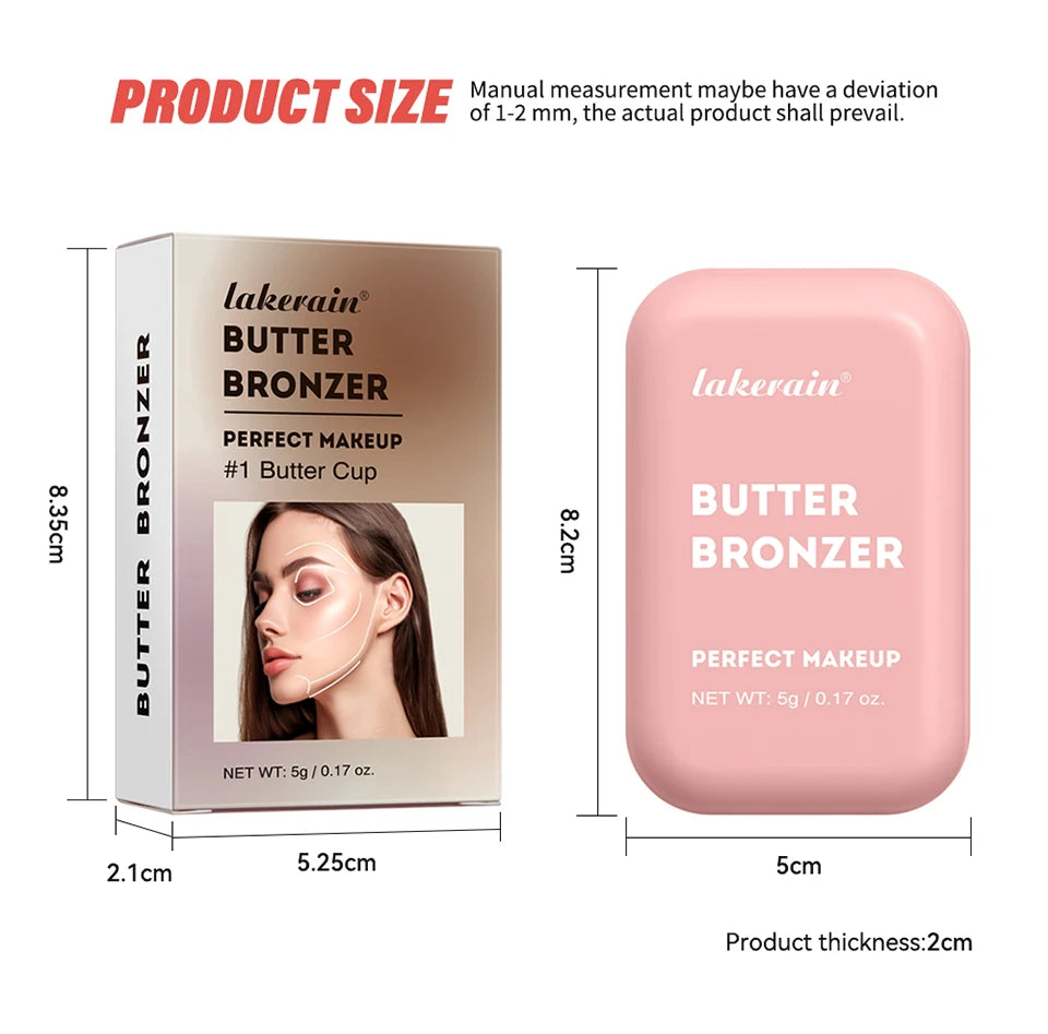 Bronceador Lakerain Butter: rubor nude sedoso y resistente al agua
