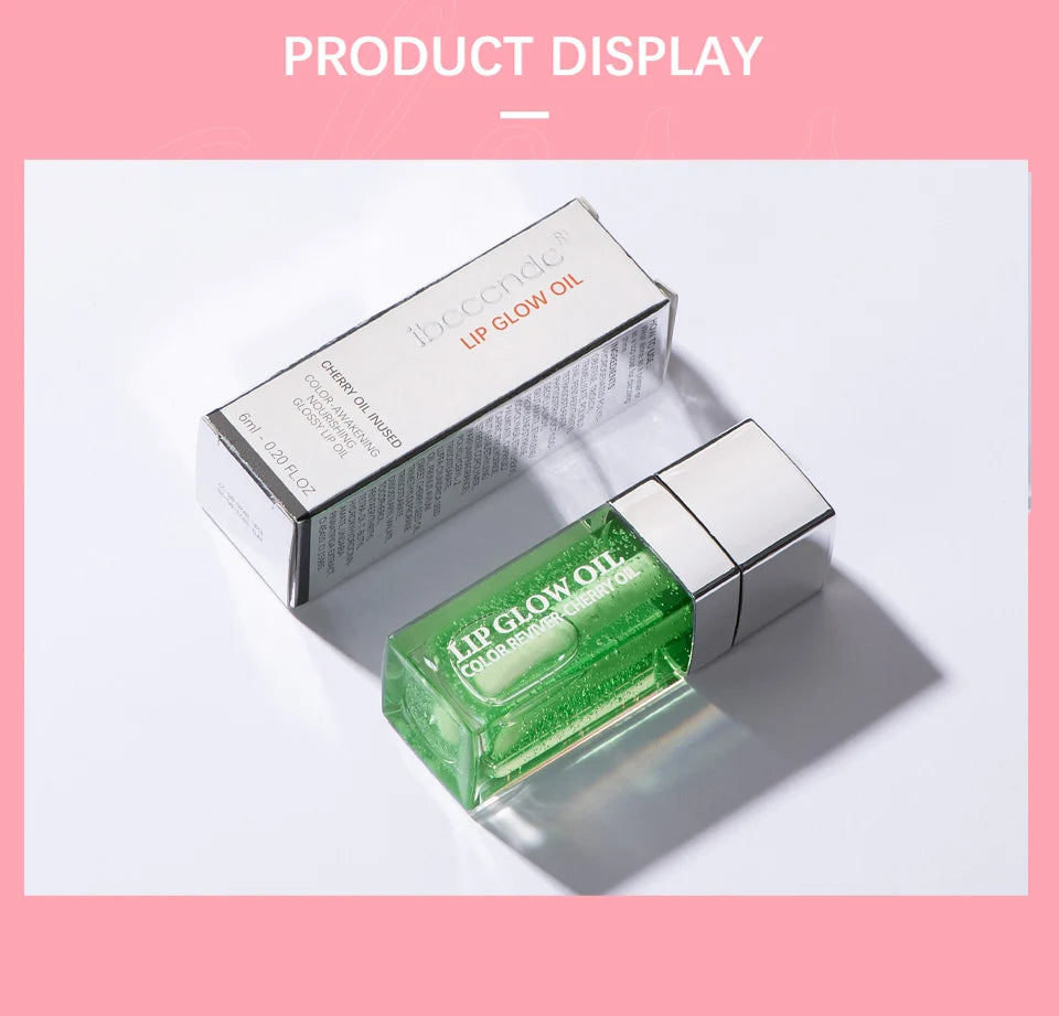Bálsamo labial hidratante ibcccndc con aceite y brillo labial – Bálsamo labial hidratante y voluminizador con semillas de cereza
