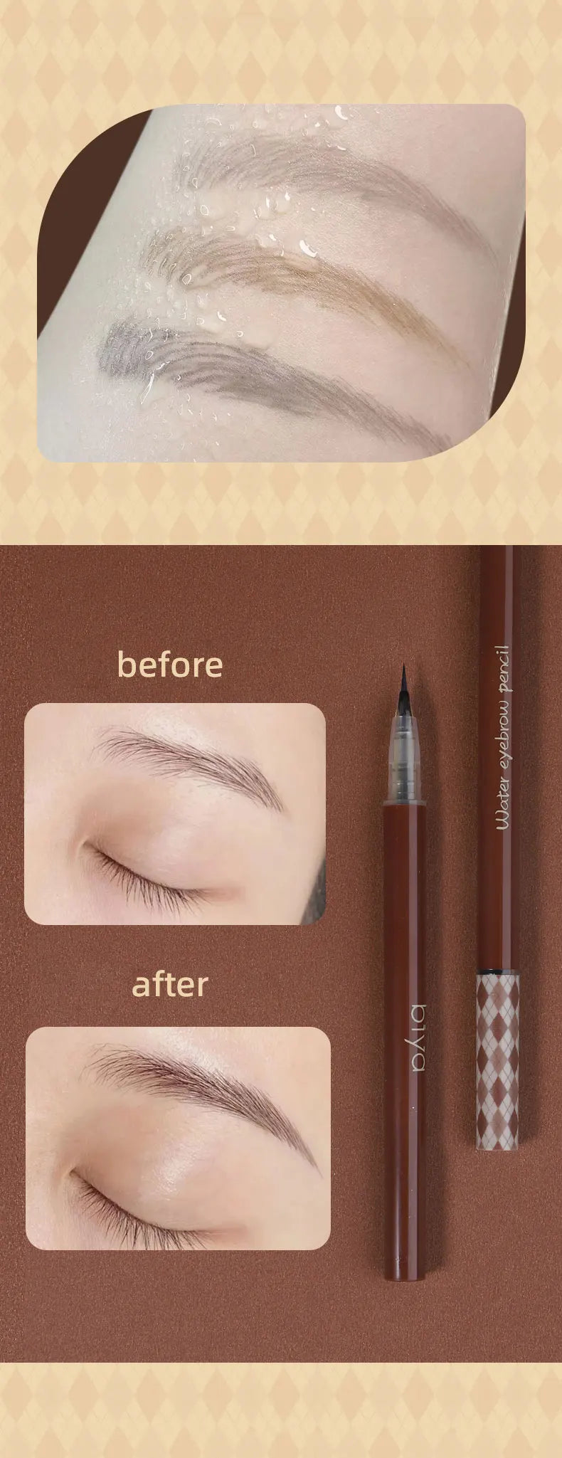 BIYA 0.01mm Ultra Fine Eyebrow Pen – Waterproof, Smudge-Proof & Natural Finish by BIYA