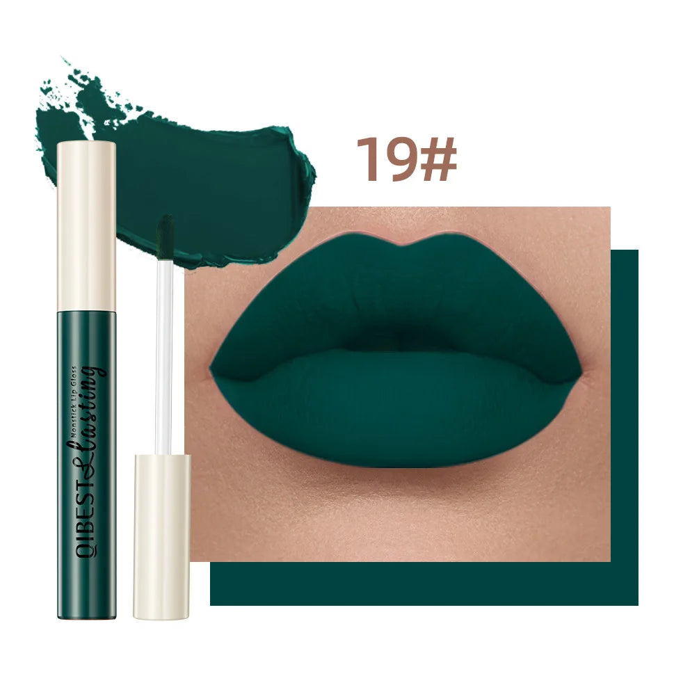 QiBest Matte Liquid Lipstick – Long-Lasting, Smudge-Proof, Velvet Finish