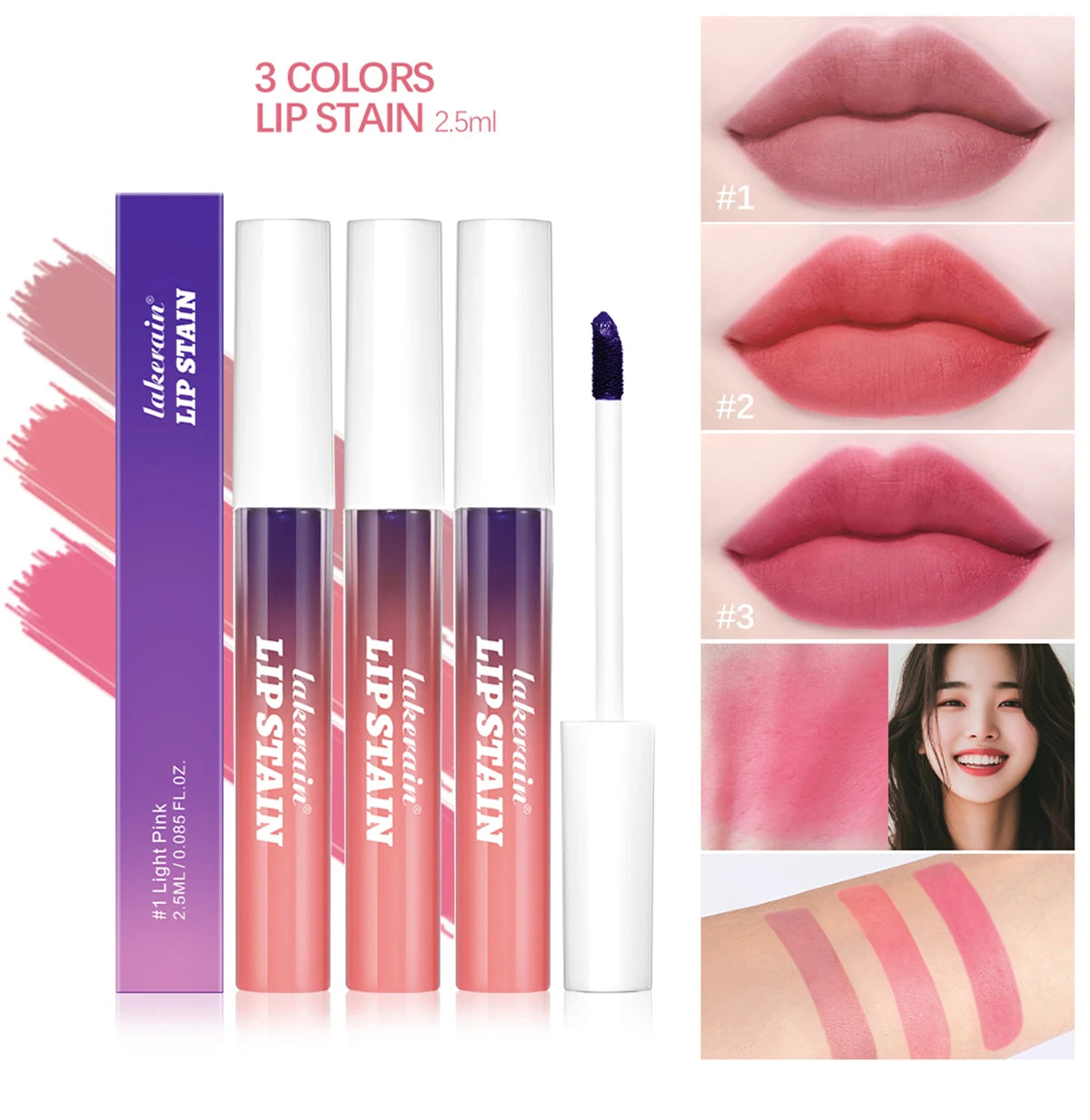 Brillo labial Peel &amp; Stick de Lakerain: brillo duradero, resistente al agua, antiadherente y resistente a las transferencias.