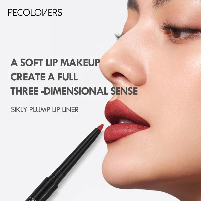 LuxuryGlow 12-Color Waterproof Matte Lip Liner Pencil Set – Long-Lasting, Non-Stick & Moisturizing