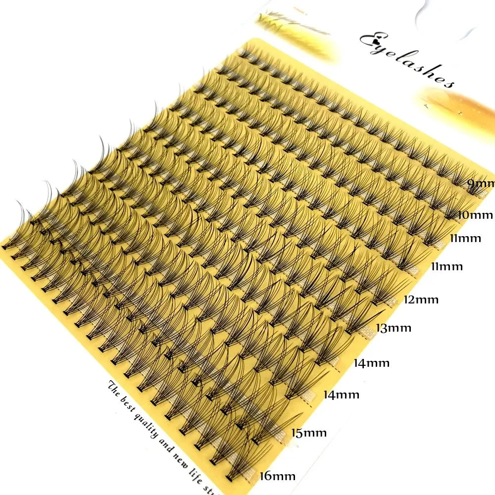 رموش HBZGTLAD 200 مجموعة متنوعة من الحجم - مراوح جاهزة من 10D إلى 80D