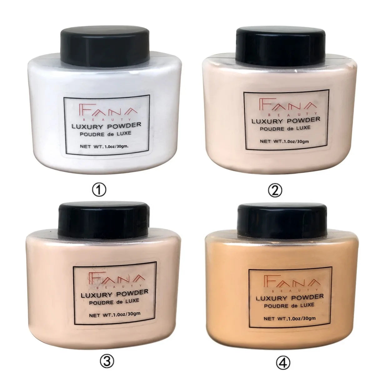 Polvo fijador LuxuryGlow 4 Colors Luxury Banana: resistente al agua, de larga duración y con control de grasa
