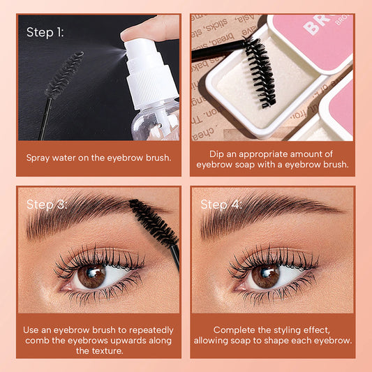 LuxuryGlow 4-Color Eyebrow Styling Wax – Waterproof, Natural Look & Long-Lasting Hold