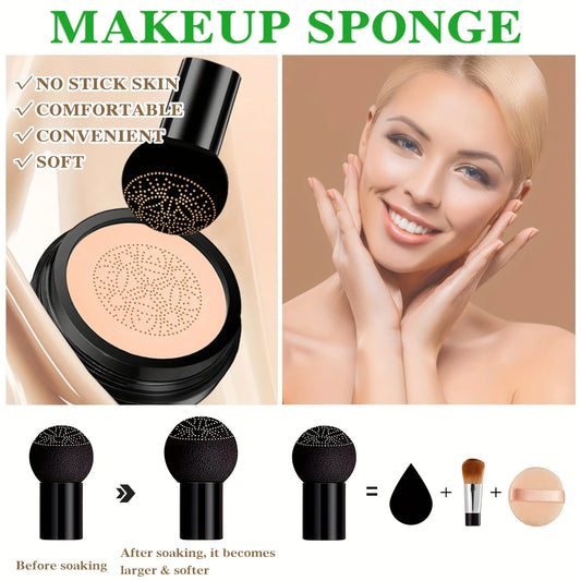 LuxuryGlow Mushroom Head Air Cushion CC Cream – Moisturizing, Waterproof & Long-Lasting Foundation