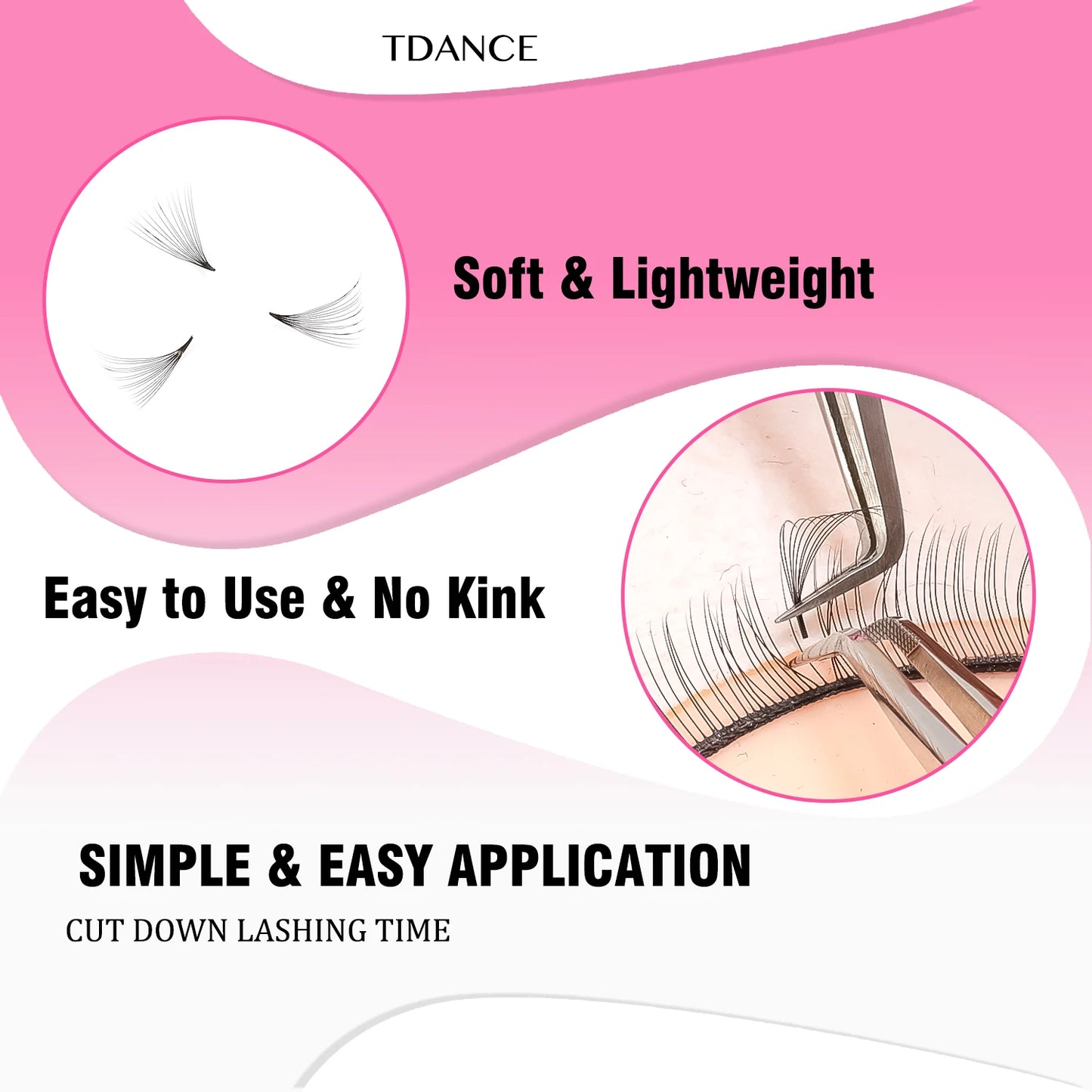 TDANCE Premade Loose Fan Eyelash Extensions – 500 Fans | 5D–16D Russian Volume Lashes C60
