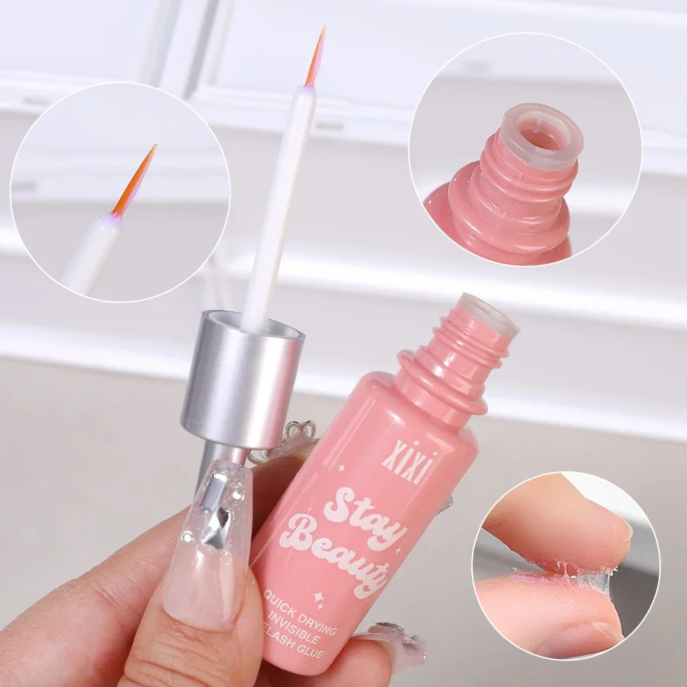 LuxuryGlow Quick Dry Invisible False Eyelash Glue – Transparent, Waterproof & Long-Lasting