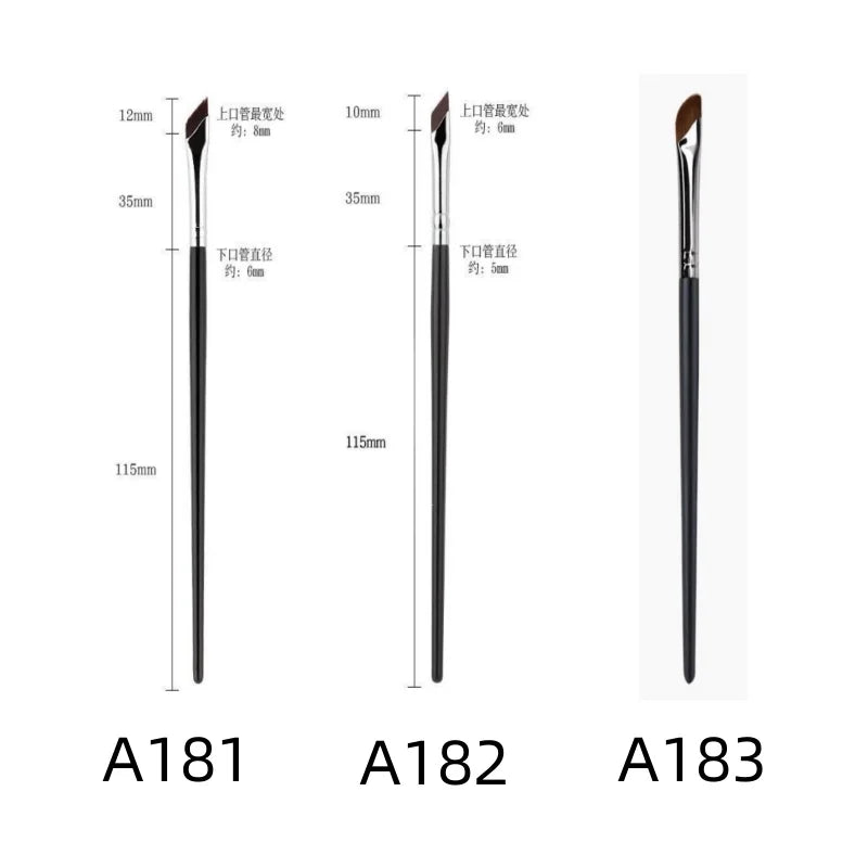LuxuryGlow Ultra-Thin Angled Eyeliner & Eyebrow Brush | Precision Makeup Tool