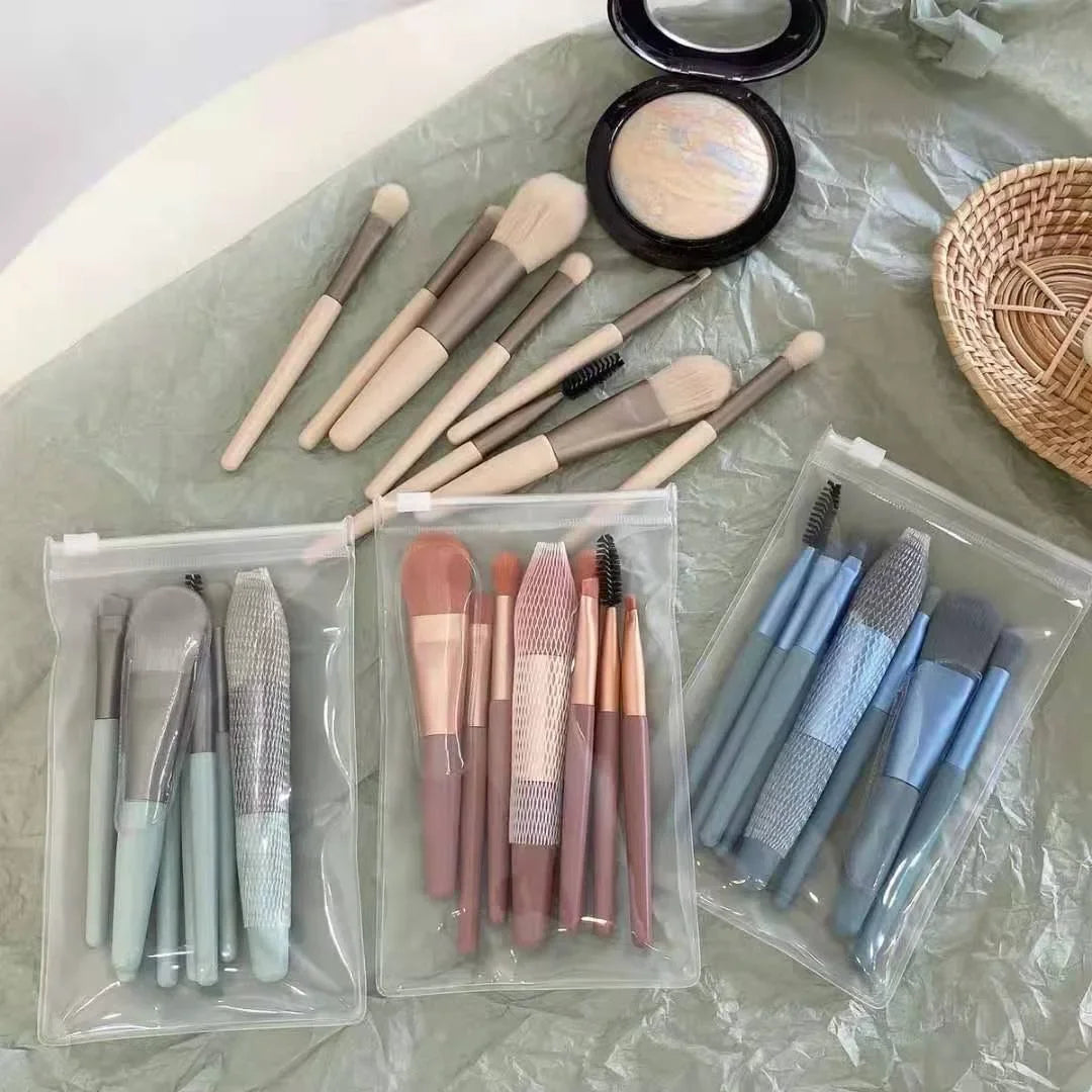 ZXZZS 8-Piece Soft Makeup Brush Set for Foundation, Blush & Eyeshadow