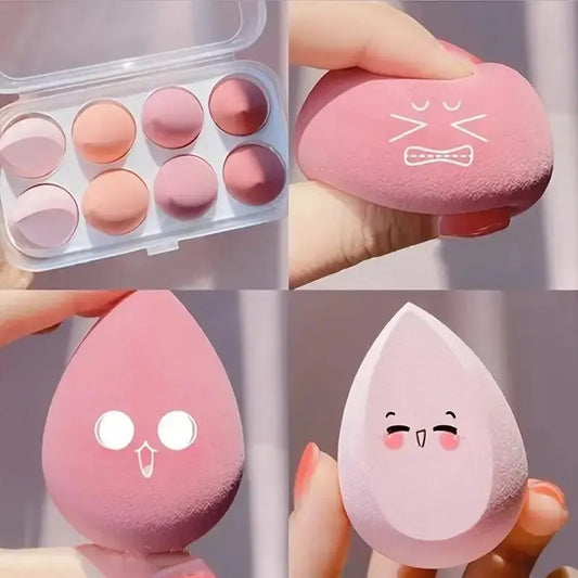 LuxuryGlow 4pcs Color Blend Beauty Sponges – Soft Latex-Free Makeup Applicator Set