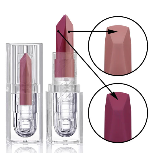 Lápiz labial y delineador de labios LuxuryGlow 2 en 1: mate, resistente al agua y de larga duración