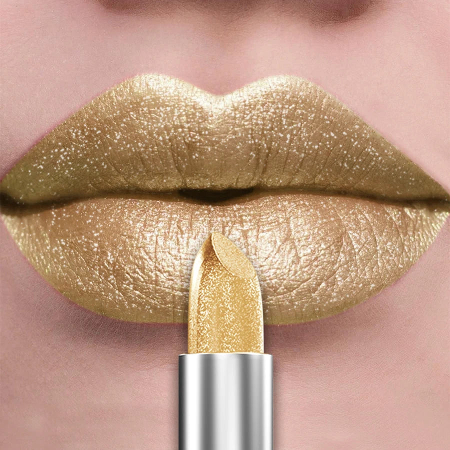 Labial metálico KAFURUX: 21 tonos brillantes y brillo duradero
