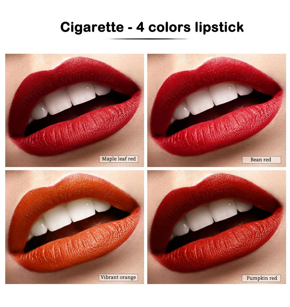 ibcccndc - Set de labiales mate de 4 colores: brillo labial resistente al agua y de larga duración