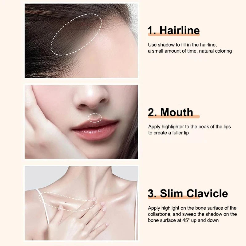 Polvos de lujo para la línea del cabello, resistentes al agua y con brillo: 14 colores para cubrir y corregir raíces (4 g)