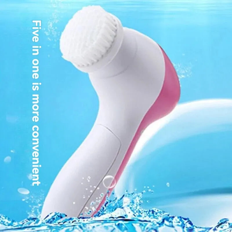 Cepillo de limpieza facial y masajeador de belleza LuxuryGlow 5 en 1: limpieza profunda y cuidado suave de la piel