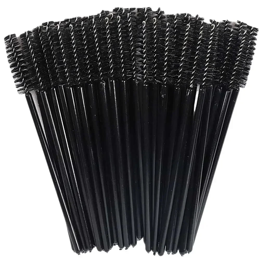 HUAZDS 50pcs Disposable Crystal Eyelash Brushes – Mascara Wands & Lash Combs