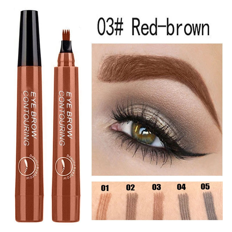 LuxuryGlow Waterproof Eyebrow Tattoo Pen – Microblading Effect Liquid Brow Pencil