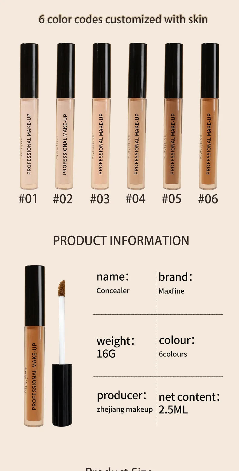 Base correctora líquida de larga duración MAXFINE: hidratante y de cobertura completa