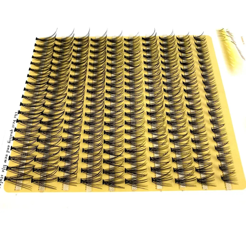 رموش HBZGTLAD 200 مجموعة متنوعة من الحجم - مراوح جاهزة من 10D إلى 80D