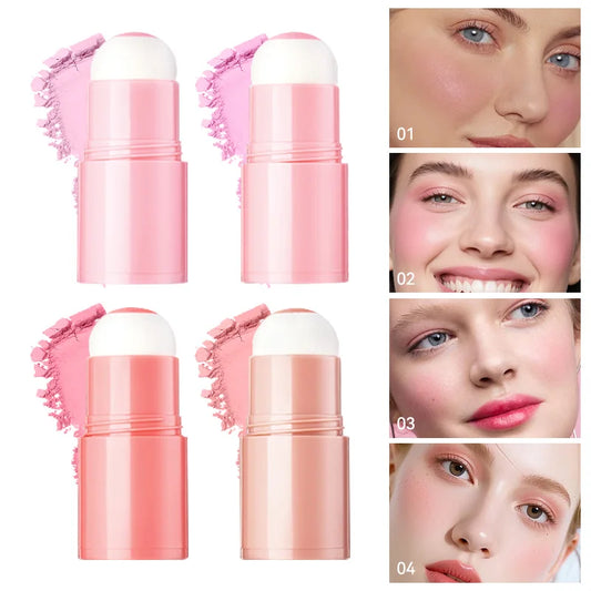 أحمر خدود كوري وردي من LuxuryGlow - إسفنجة ناعمة لتوهج طبيعي