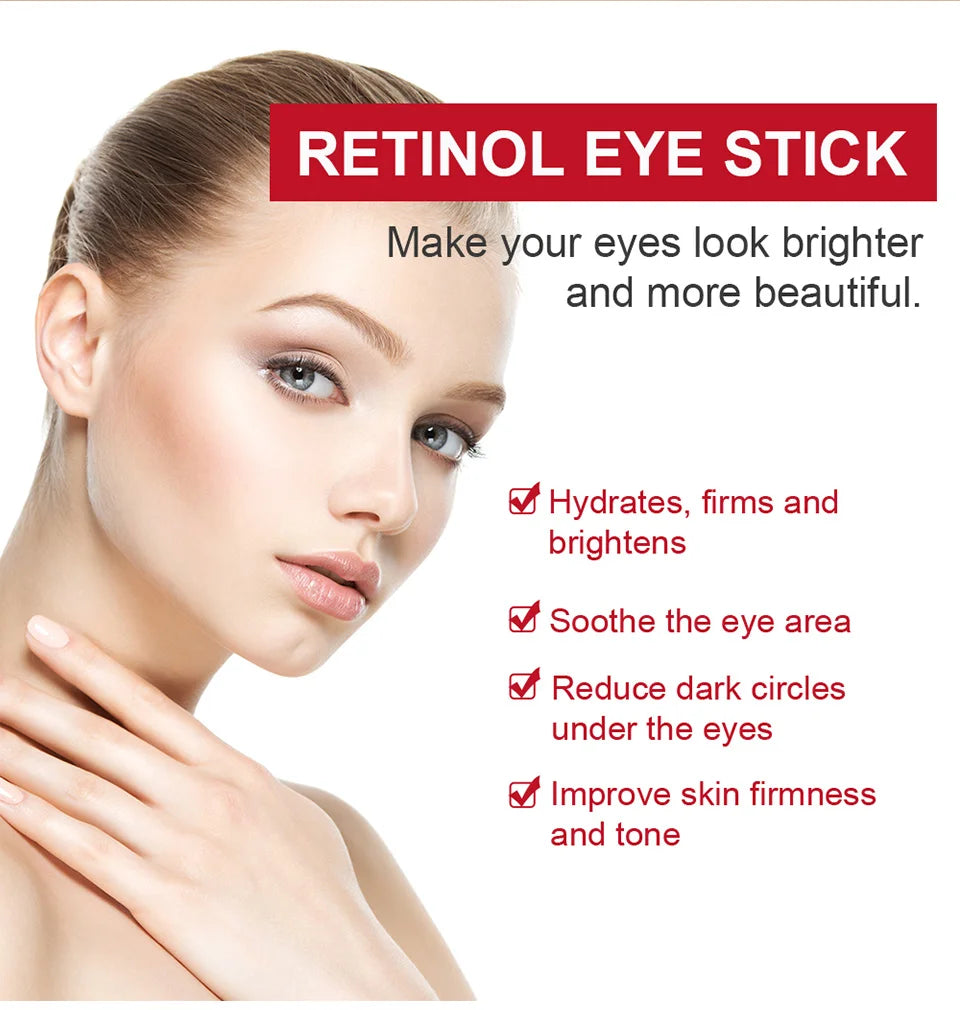 Crema de ojos con retinol en barra ibcccndc: suero iluminador y antiedad para ojeras (3 g)
