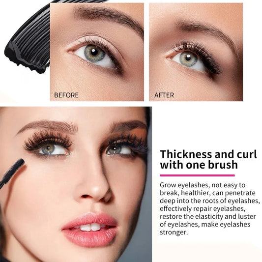LIDORIA 4D Waterproof Lengthening Mascara – Thick, Curling & Smudge-Proof (10ml)