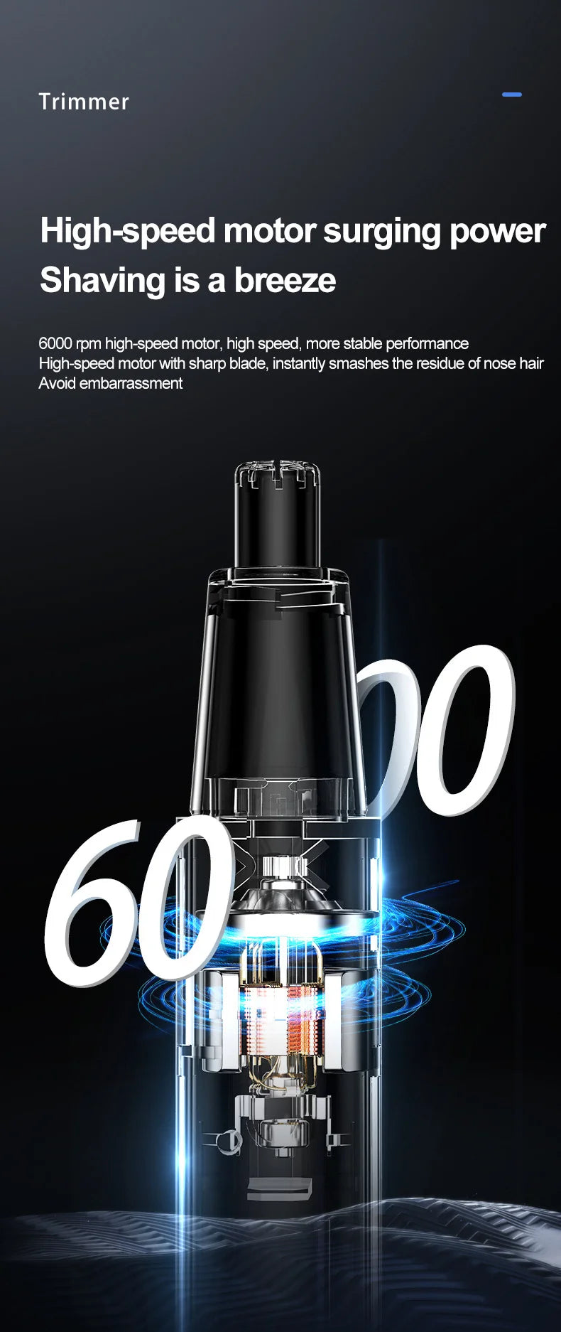 Newmine Rechargeable Electric Nose & Ear Hair Trimmer for Men – Safe Facial Grooming Tool