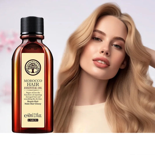 Aceite capilar de argán marroquí LAIKOU – Sérum nutritivo reparador para cabello seco (60 ml)