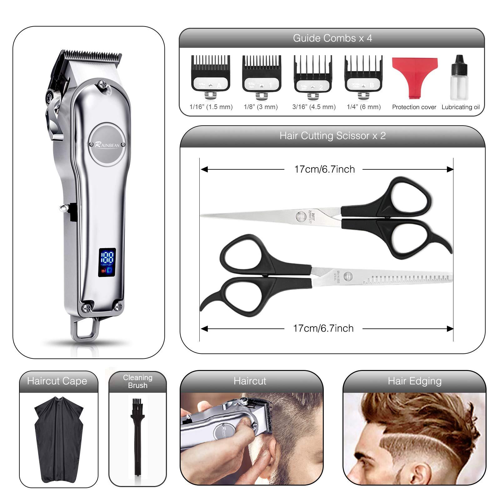 Men Hair Trimmer 3 in 1 IPX7 Waterproof Beard Trimmer Grooming Kit Cordless Hair Clipper for Women & Children LED Display USB Rechargeable Amazon Banned - LUXURY GLOW