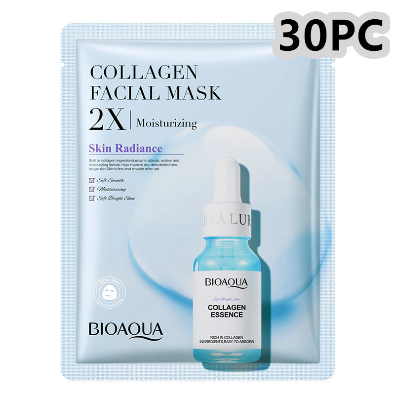 BIOAOUA Collagen & Hyaluronic Acid Face Mask – Hydrating & Firming Sheet Mask