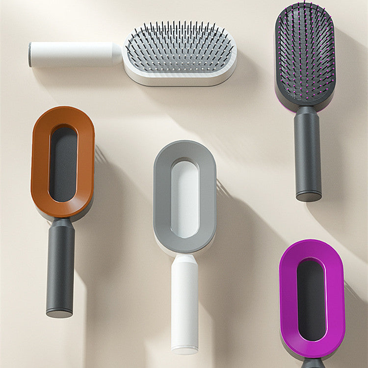 Self-Cleaning Hair Brush - Air Cushion Scalp Massager & Anti-Static - LUXURY GLOW
